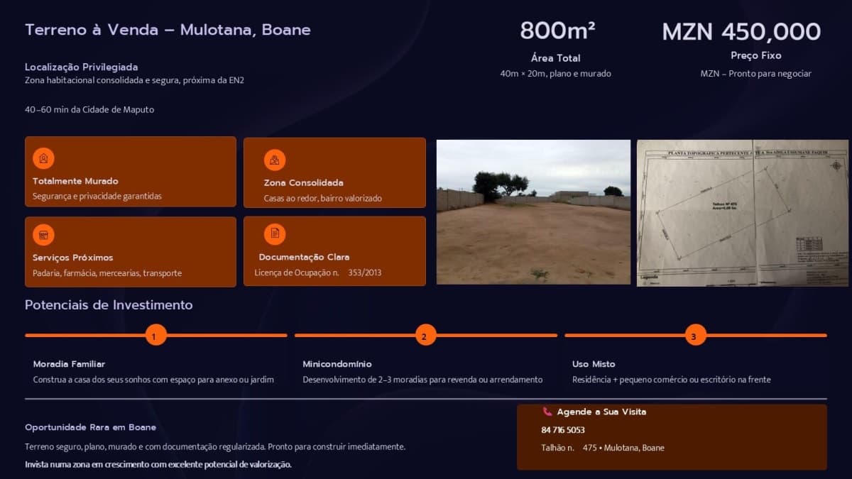 Trespasse de Terreno em Mulotane